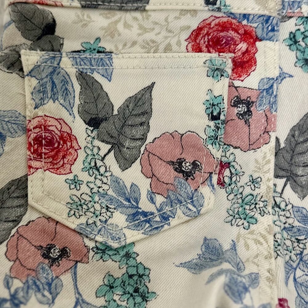 H&M Baby Floral Print Skinny Jeans – Cream Multi - Picture 7 of 11